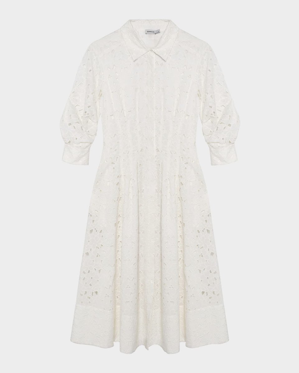 Jazz Embroidered Midi Shirtdress
